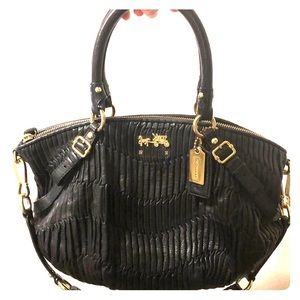 Black leather Coach satchel